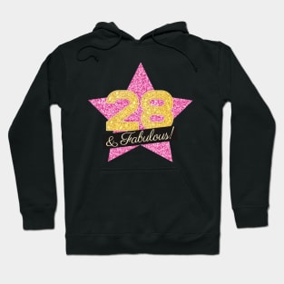 28th Birthday Gifts Women Fabulous - Pink Gold Hoodie